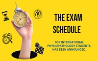 The exam schedule for international physiopathology students has been announced.